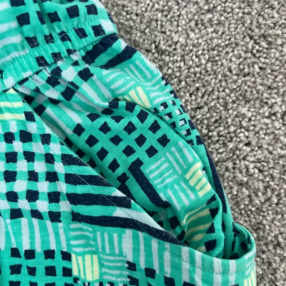 Cat & Jack Blue Green Patterned Girls L Dress With Pockets - Picture 4 of 4